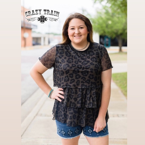 Crazy Train Tops - NWT! CrAzY TrAiN Layer it in Leopard Top! ❤️